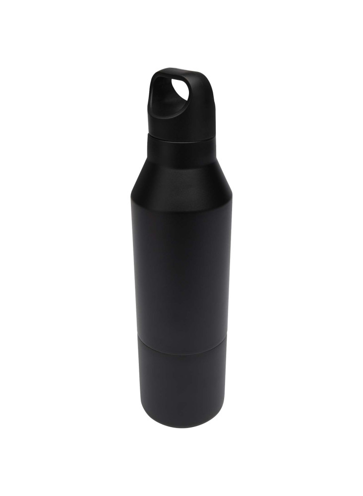 Bouteille isotherme publicitaire recyclée gobelet inclus Odessy 600ml