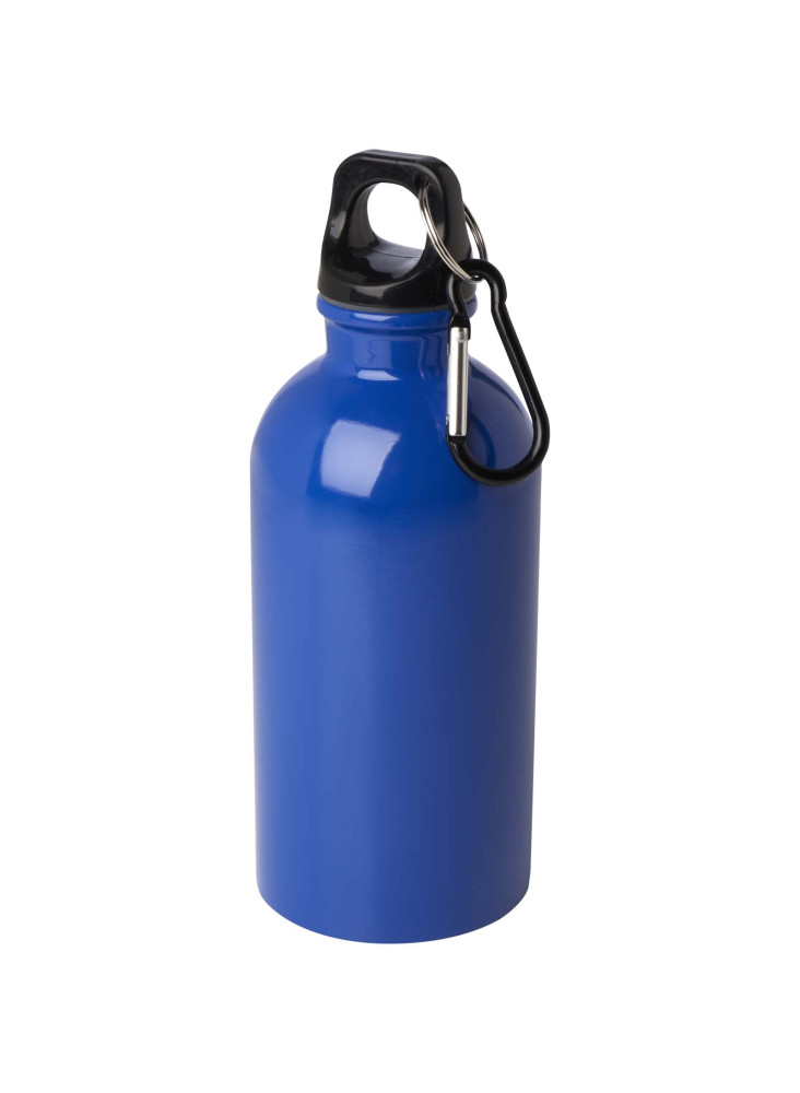 Bouteille d'eau Oregon de 400 ml simple paroi en acier recyclé certifié RCS avec mousqueton