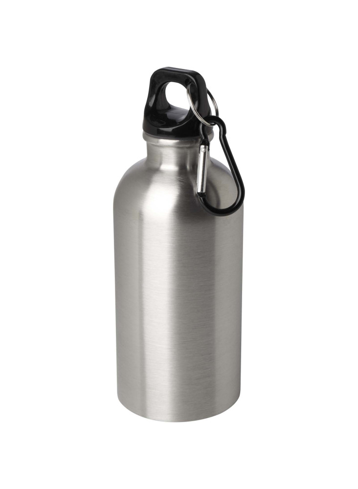 Bouteille d'eau publicitaire inox recyclée mousqueton Oregon 400ml