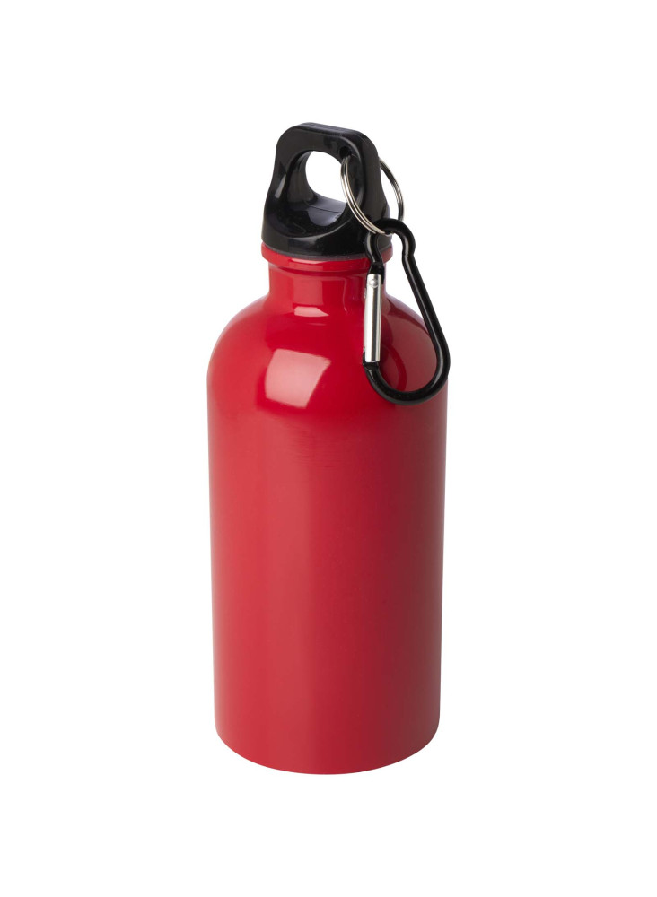 Bouteille d'eau publicitaire inox recyclée mousqueton Oregon 400ml