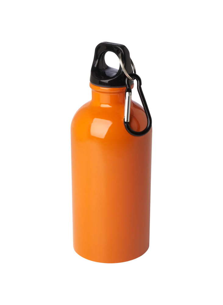 Bouteille d'eau publicitaire inox recyclée mousqueton Oregon 400ml