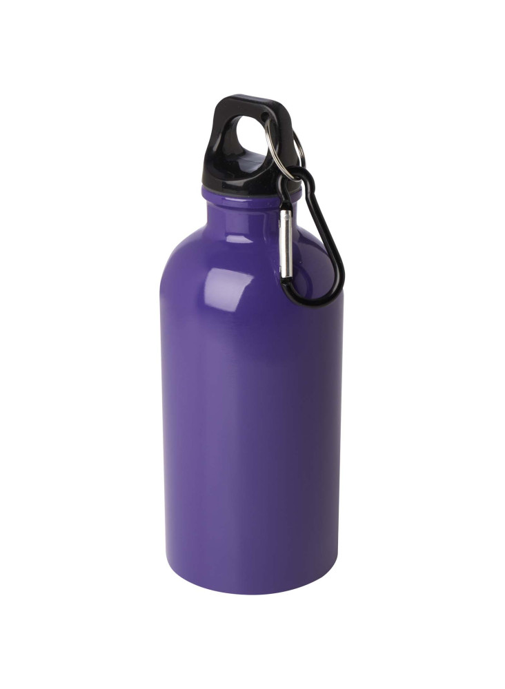 Bouteille d'eau publicitaire inox recyclée mousqueton Oregon 400ml