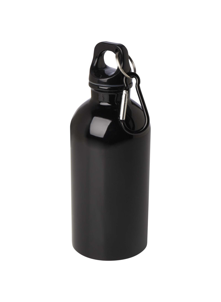 Bouteille d'eau publicitaire inox recyclée mousqueton Oregon 400ml