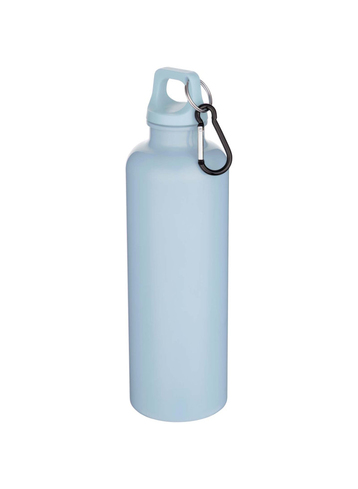 Bouteille d'eau publicitaire recyclée unie mousqueton Oregon 750ml
