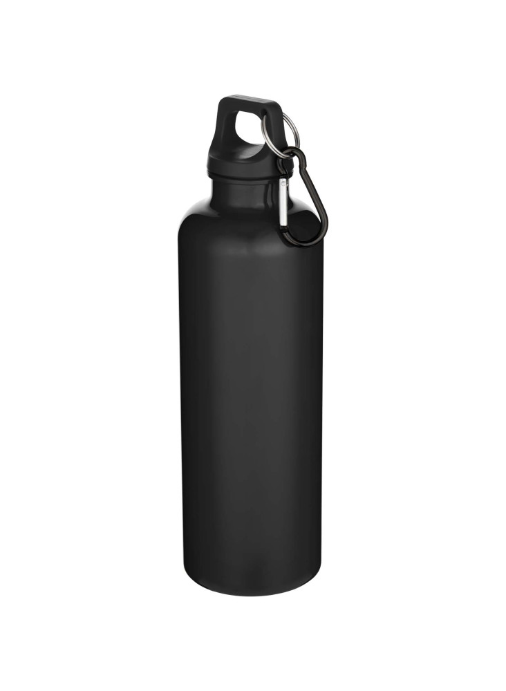 Bouteille d'eau publicitaire recyclée unie mousqueton Oregon 750ml