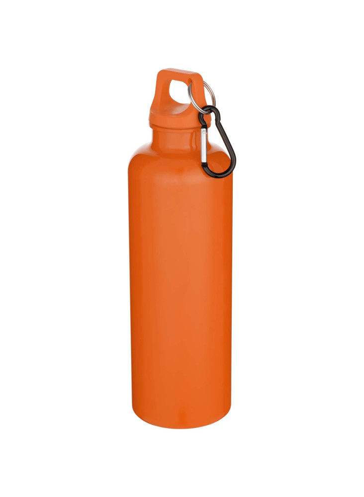 Bouteille d'eau publicitaire recyclée unie mousqueton Oregon 750ml
