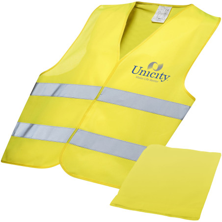 Gilet publicitaire dans une pochette pour usage professionnel Watch-out RFX