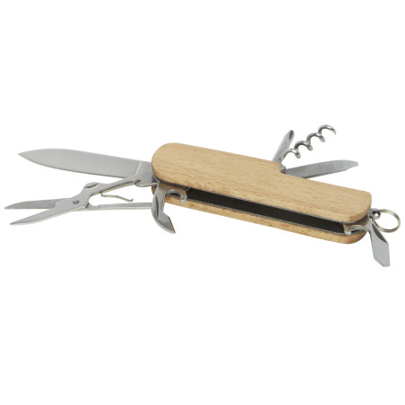 Couteau de poche publicitaire bois 7 fonctions Richard
