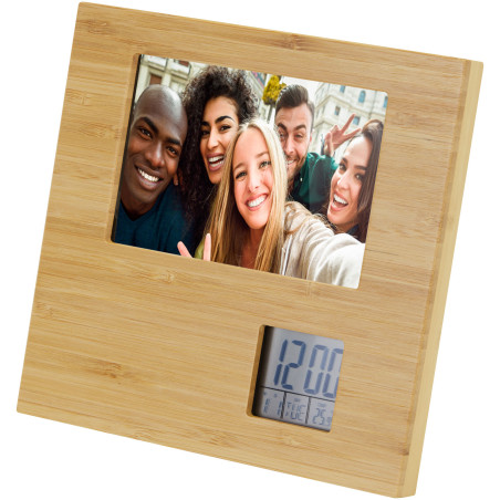 Cadre photo Sasa en bambou avec thermomètre