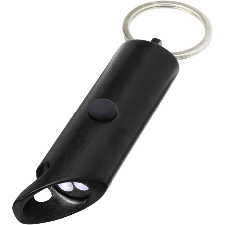 Lumière LED IPX Flare en aluminium recyclé et ouvre-bouteille avec porte-clés