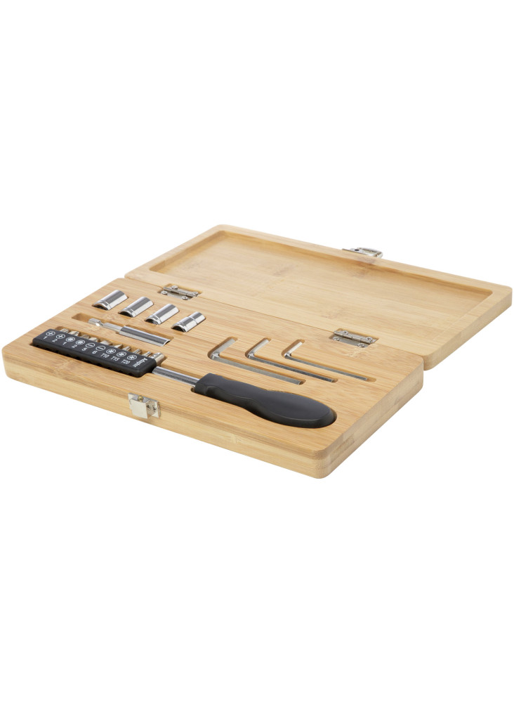 Ensemble d'outils Rivet 19 pièces en bambou/plastique recyclé