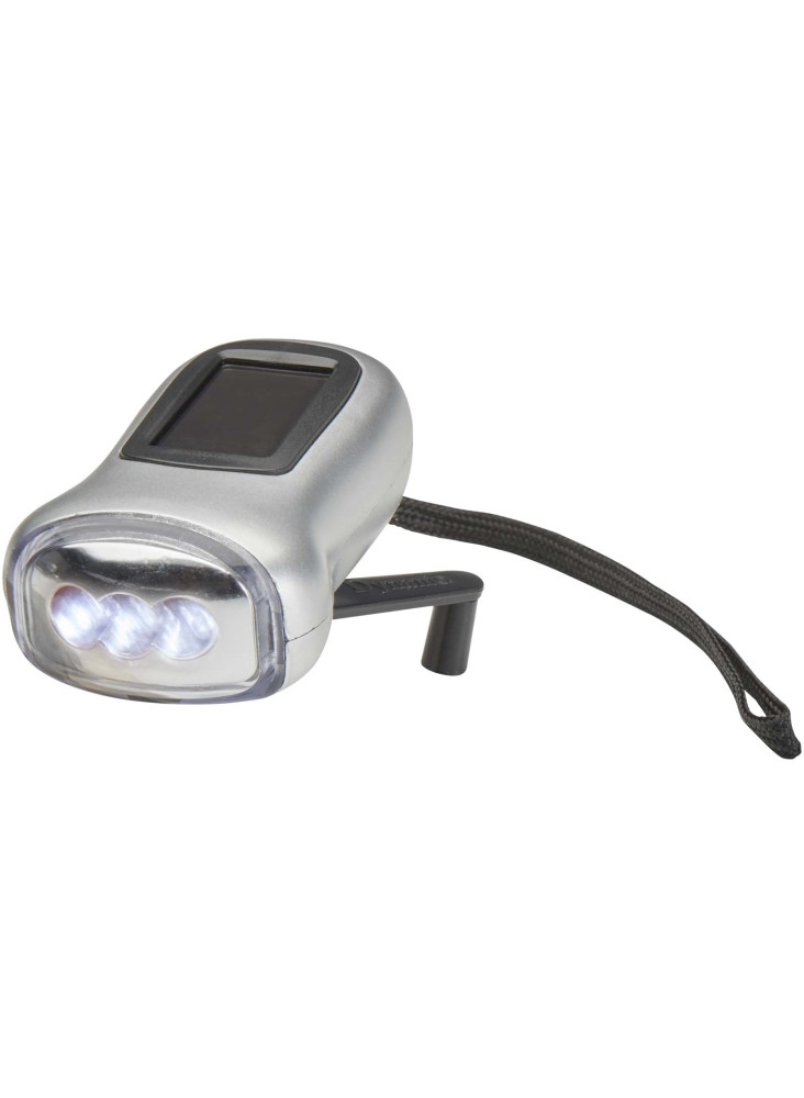 Lampe torche publicitaire solaire dynamo Viv