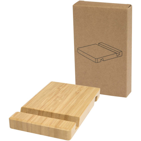 Support publicitaire téléphone tablette bambou Bubup