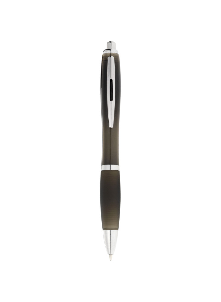 Stylo bille publicitaire avec grip noir encre noire Nash