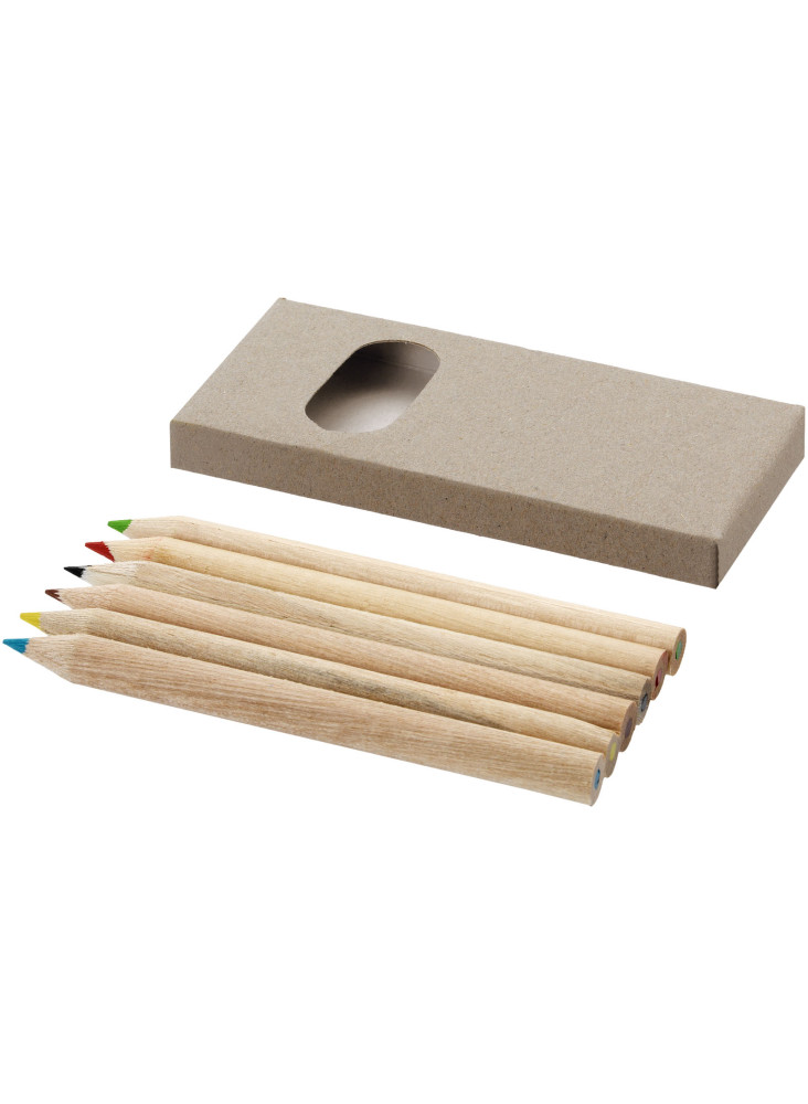 Set publicitaire crayons couleur x6 Ayola