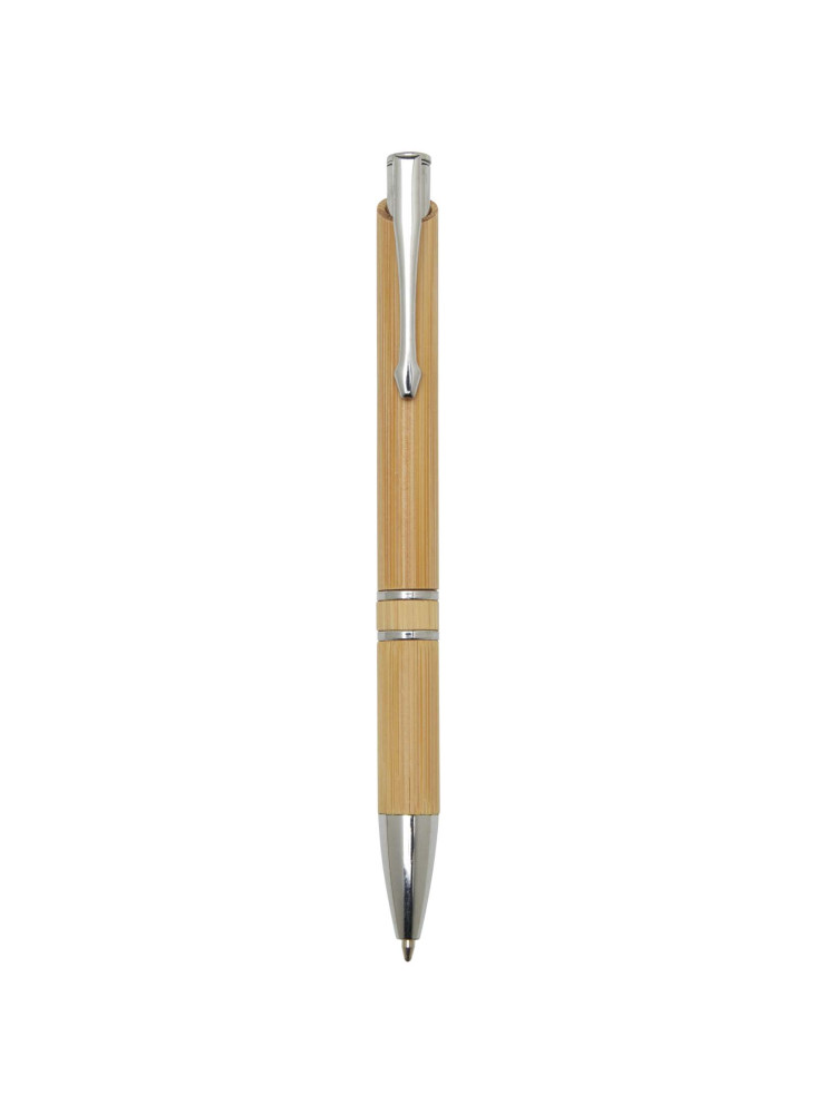 Stylo bille publicitaire en bambou encre noire Wicker