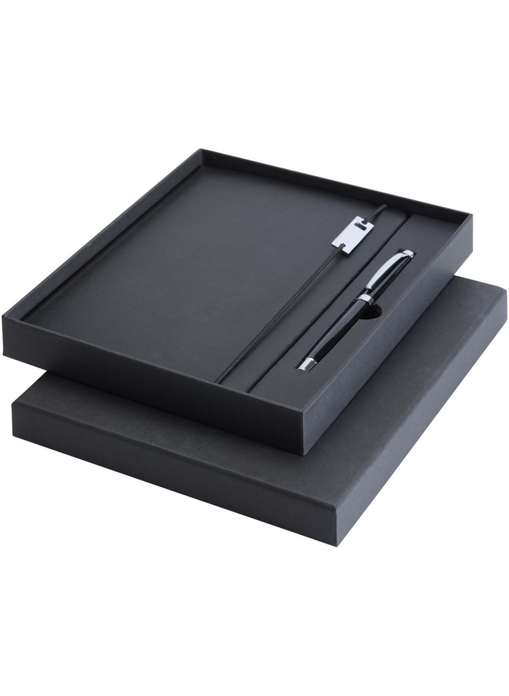 Ensemble carnet à couverture rigide A5 et stylo roller Legato Elegance