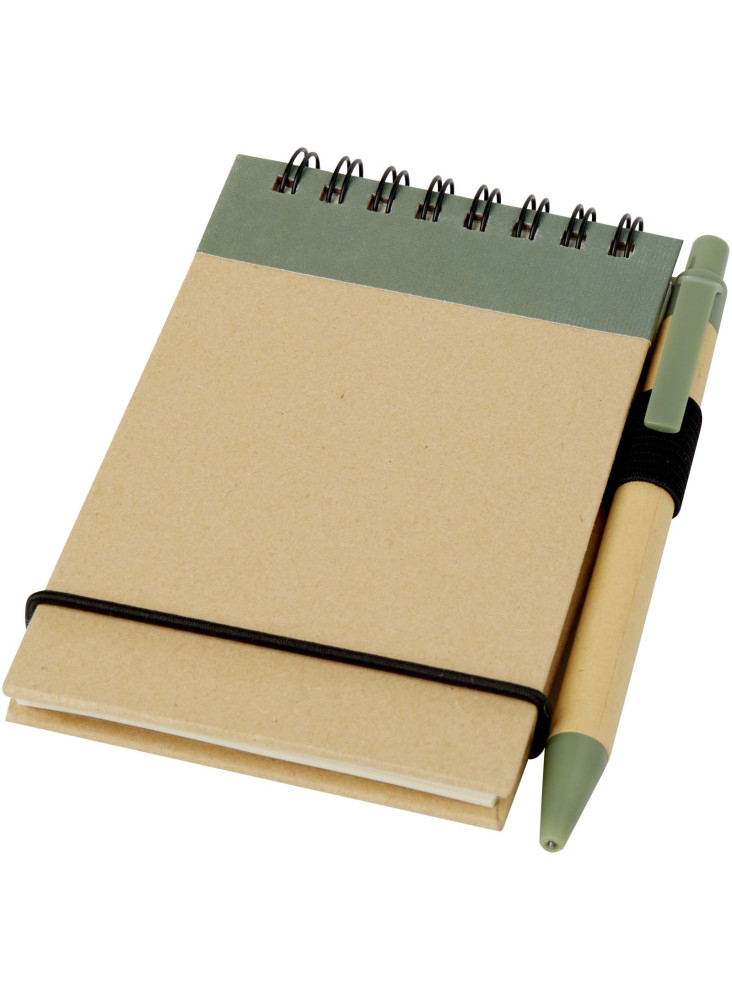 Bloc-notes publicitaire A7 recyclé avec stylo Zuse