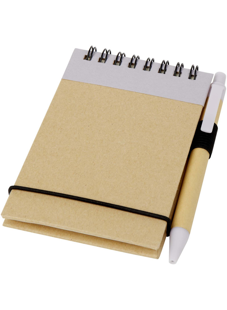 Bloc-notes publicitaire A7 recyclé avec stylo Zuse