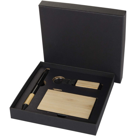 Coffret publicitaire stylo porte-clés RFID Minka