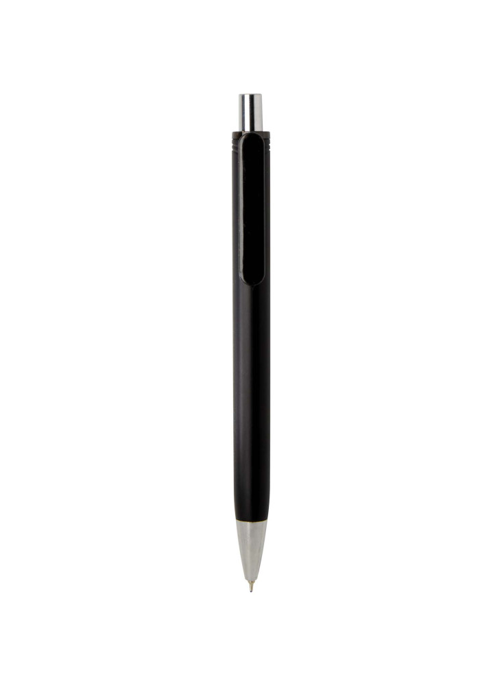 Stylo bille publicitaire recyclé RCS avec finition métallique encre noire Feld