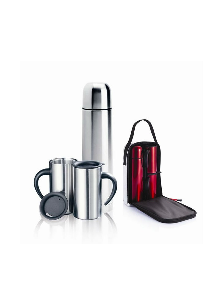 Thermos avec 2 Mugs et Sac publicitaire