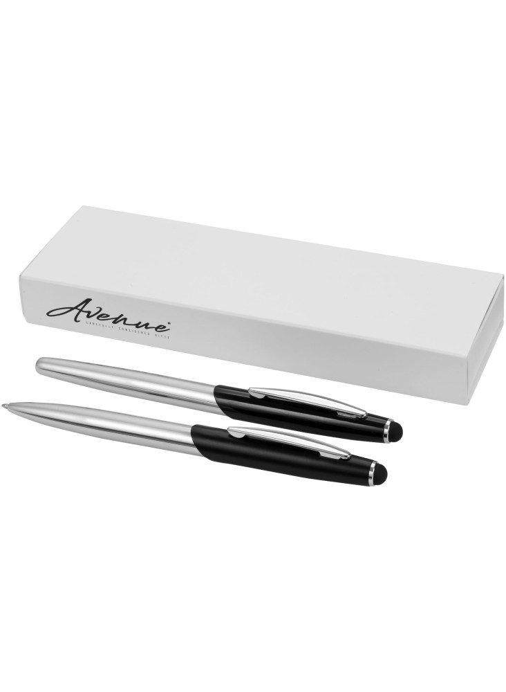Kit publicitaire avec Stylo bille stylet et stylo roller Geneva encre bleue