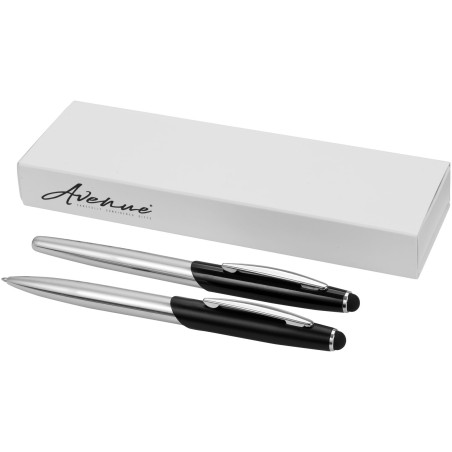 Kit publicitaire avec Stylo bille stylet et stylo roller Geneva encre bleue