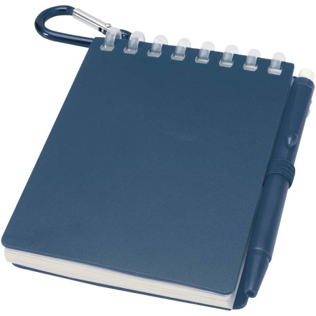 Ensemble carnet souple d’extérieur recyclé et stylo bille (encre noire) Lig Mini