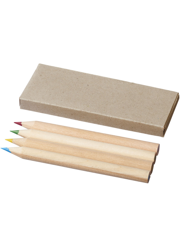 Set publicitaire crayons couleur x4 Tullik
