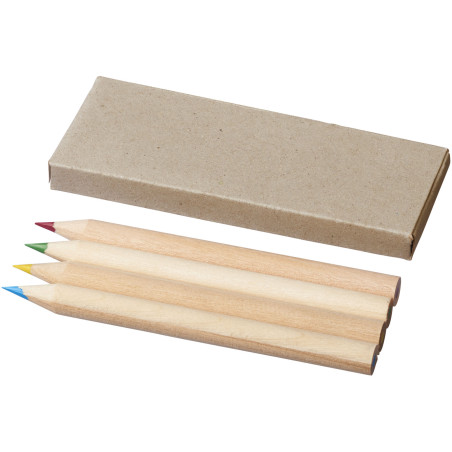 Set publicitaire crayons couleur x4 Tullik