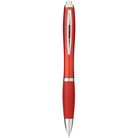 Stylo bille avec corps et grip colorés Nash (encre bleue)