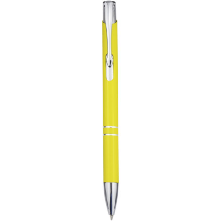 Stylo bille rétractable en aluminium Moneta (encre bleue)