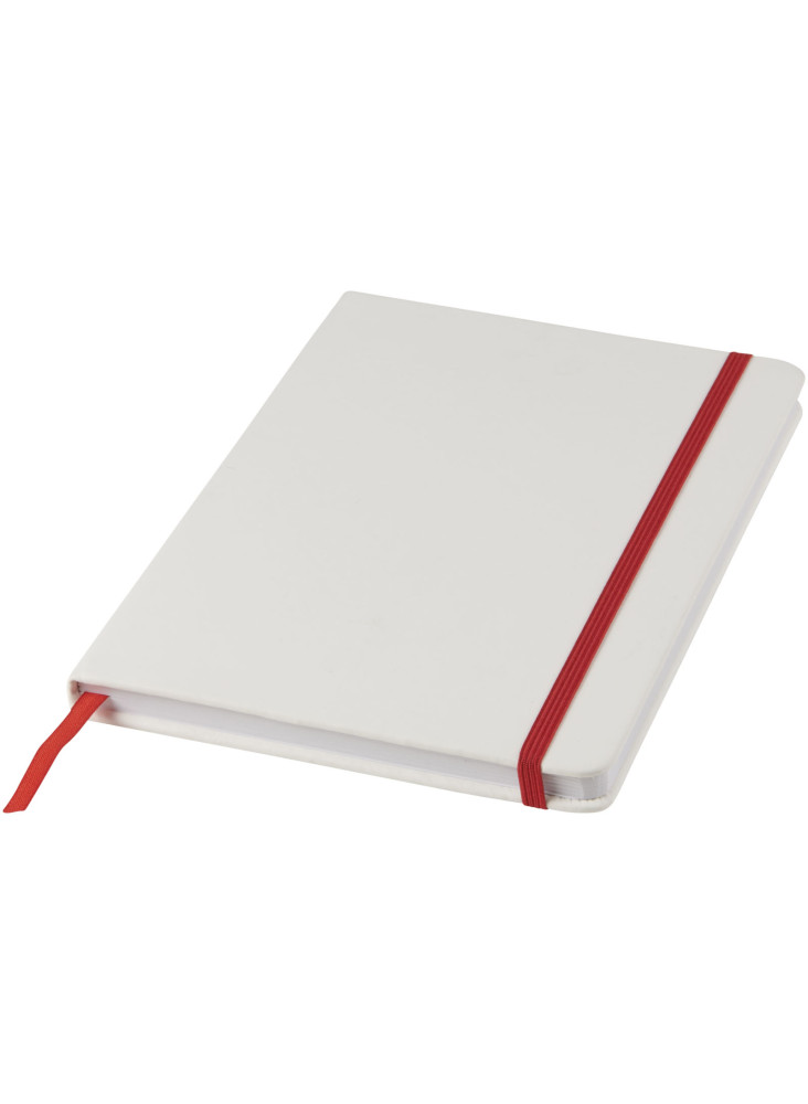 Carnet publicitaire A5 Spectrum blanc élastique couleur