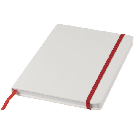 Carnet publicitaire A5 Spectrum blanc élastique couleur