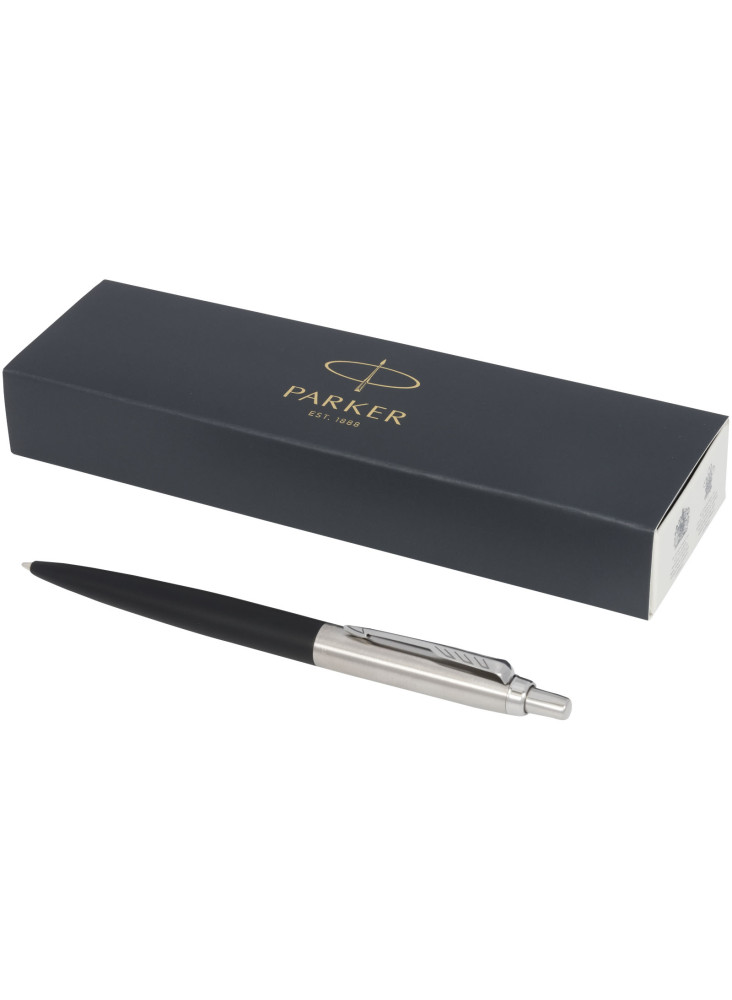 Stylo bille publicitaire mat avec finitions chrome encre bleue Jotter XL Parker