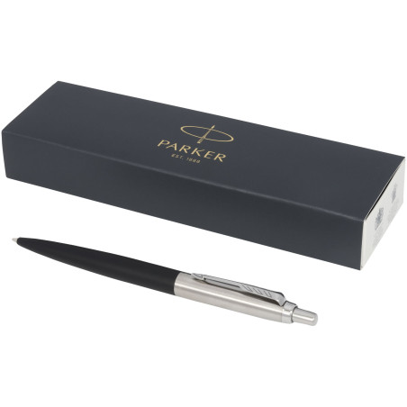 Stylo bille publicitaire mat avec finitions chrome encre bleue Jotter XL Parker