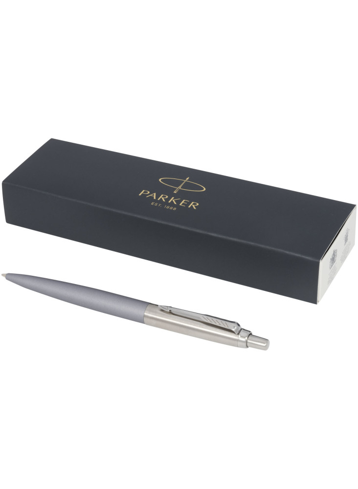 Stylo bille publicitaire mat avec finitions chrome encre bleue Jotter XL Parker