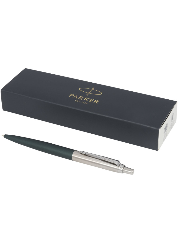 Stylo bille publicitaire mat avec finitions chrome encre bleue Jotter XL Parker