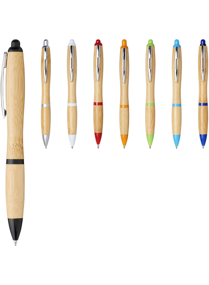 Stylo bille en bambou Nash (encre bleue)