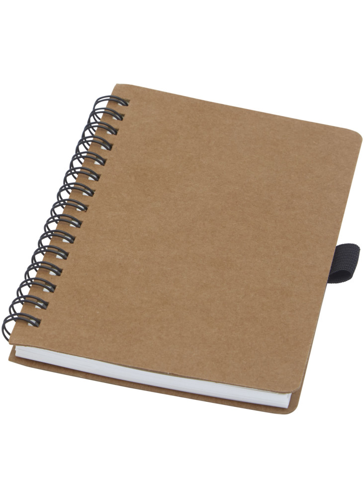 Carnet Cobble A6 à spirales en carton recyclé avec papier de pierre
