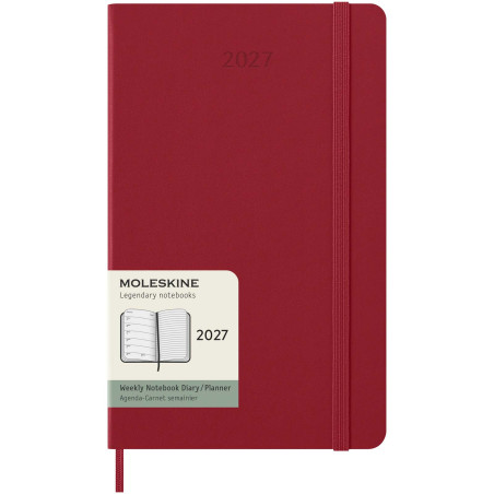 Agenda L hebdomadaire 12 mois Moleskine à couverture rigide
