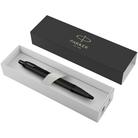 Stylo bille publicitaire achromatique encre bleue IM Parker
