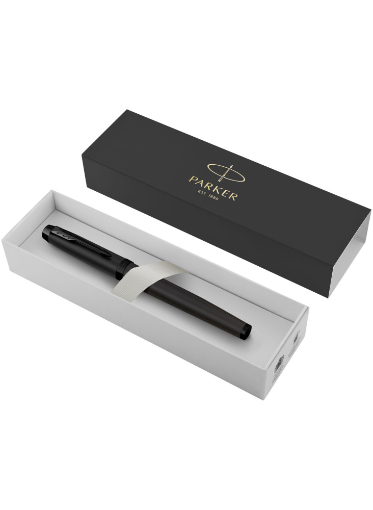 Stylo roller publicitaire achromatique encre noire IM Parker