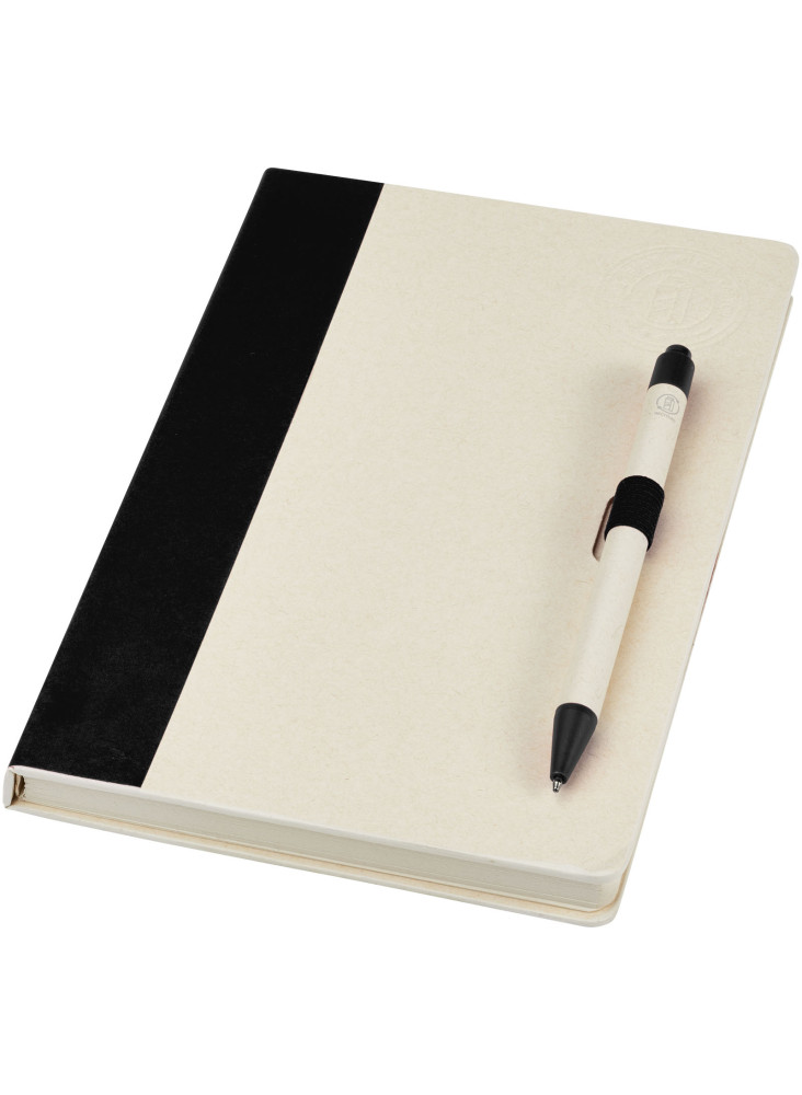 Ensemble publicitaire carnet et stylo recyclé Dairy Dream