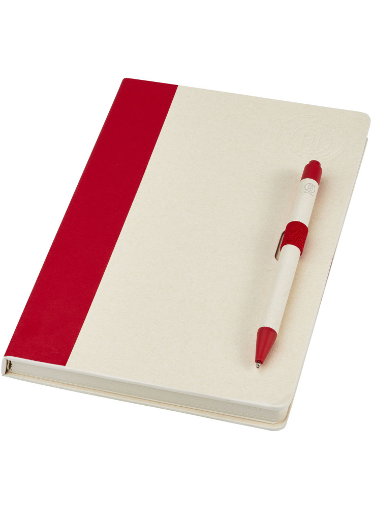 Ensemble publicitaire carnet et stylo recyclé Dairy Dream