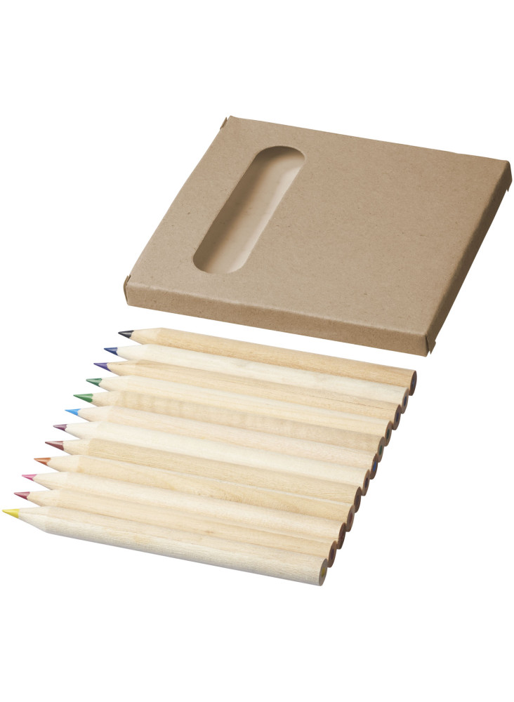 Set publicitaire coloriage bois 12 crayons Artemaa