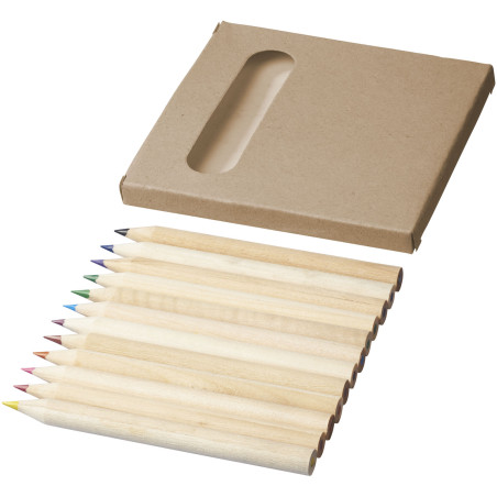 Set publicitaire coloriage bois 12 crayons Artemaa