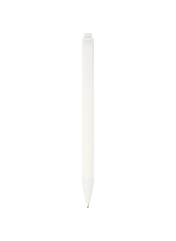 Stylo bille publicitaire monochromatique en papier recyclé avec finition mate encre noire Chartik