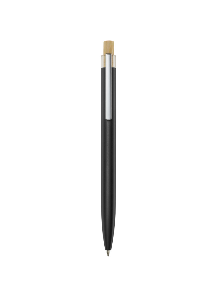Stylo bille publicitaire en aluminium recyclé encre noire Nooshin